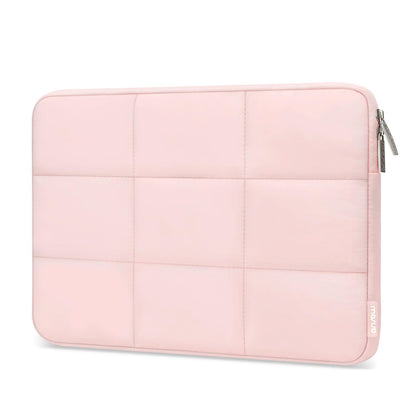 MOSISO 13-16 inch Laptop Case, Puffy Sleeve for MacBook Air/Pro | Compatible with MacBook Air 13 13.3 13.6/Pro 13/14 | HP, Dell, ASUS, Lenovo | Rectangle Quilted Puffer Computer Bag | for Women | Sand