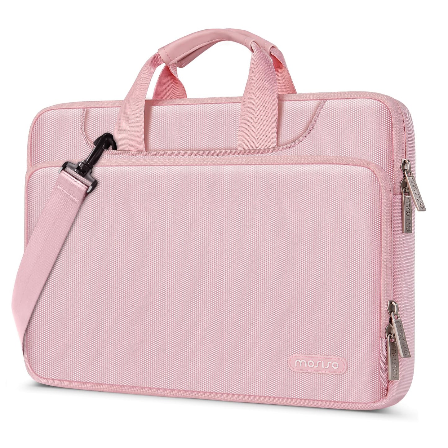 MOSISO 360 Protective Laptop Shoulder Bag Compatible with 13-17.3 inch Dell XPS/HP Pavilion/Ideapad/Acer/Alienware/HP Omen,Matching Color Sleeve with Belt iMosiso