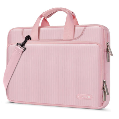 MOSISO 360 Protective Laptop Shoulder Bag Compatible with 13-17.3 inch Dell XPS/HP Pavilion/Ideapad/Acer/Alienware/HP Omen,Matching Color Sleeve with Belt iMosiso