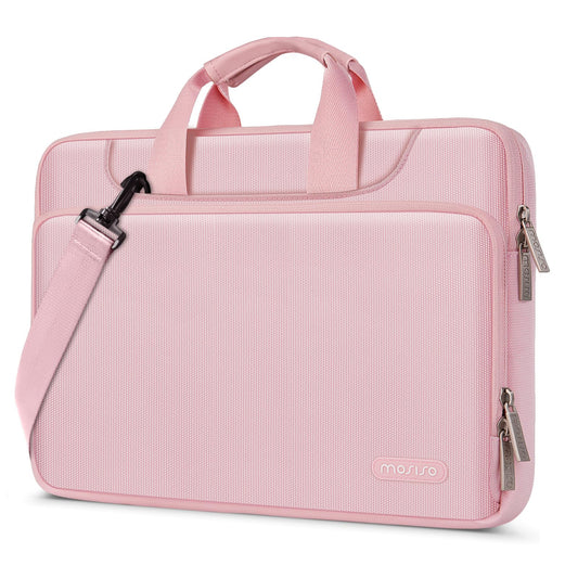 MOSISO 360 Protective Laptop Shoulder Bag Compatible with 13-17.3 inch Dell XPS/HP Pavilion/Ideapad/Acer/Alienware/HP Omen,Matching Color Sleeve with Belt iMosiso