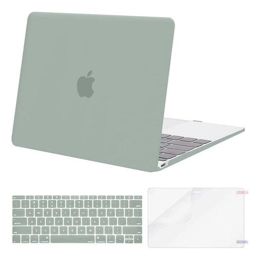 MOSISO Plastic Hard Shell Case & Keyboard Cover Skin & Screen Protector Compatible with MacBook 12 inch with Retina Display (Model A1534, Release 2017 2016 2015)
