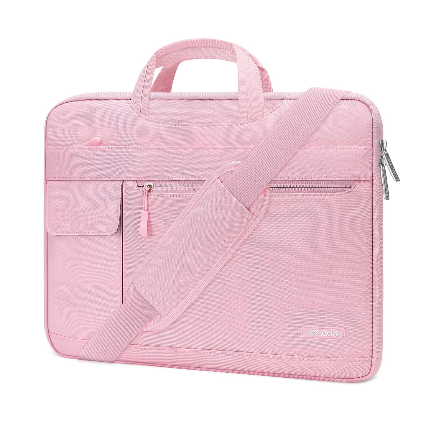 MOSISO Laptop Shoulder Bag Compatible with MacBook Air 13-16 inch M2 A2681 M1 A2337 A2179 A1932/Pro 13 M2 M1 A2338 A2251 A2289 A2159 A1989 A1706 A1708,Polyester Flapover Briefcase Sleeve Case iMosiso