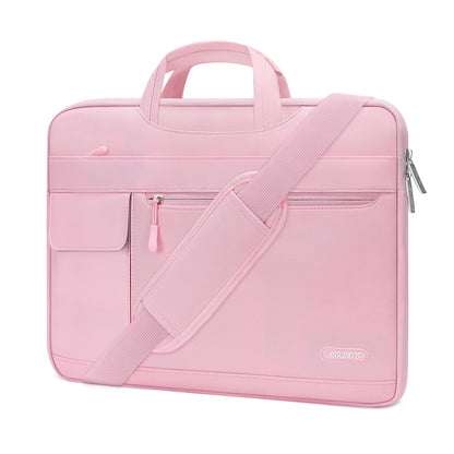 MOSISO Laptop Shoulder Bag Compatible with MacBook Air 13-16 inch M2 A2681 M1 A2337 A2179 A1932/Pro 13 M2 M1 A2338 A2251 A2289 A2159 A1989 A1706 A1708,Polyester Flapover Briefcase Sleeve Case iMosiso