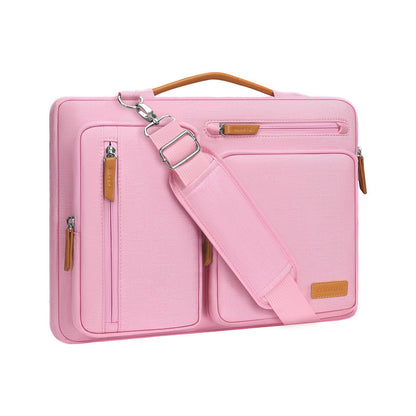 MOSISO 360 Protective Laptop Shoulder Bag,13-17.3 inch Computer Bags Compatible with MacBook Air M4 M3 M2 M1 2025-2018/Pro 13 2025-2016,Side Open Messenger Bag with 4 Zipper Pockets, Black iMosiso