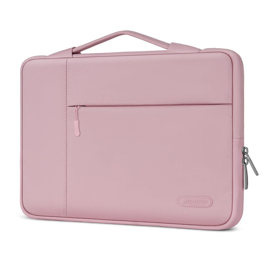 MOSISO Laptop Case 15 inch, 15 inch Laptop Sleeve with Handle Compatible with MacBook Air 15 M4 A3241 M3 A3114 M2 A2941 2025 2024 2023, Dell XPS, Polyester Multifunctional Computer Bag, Pink