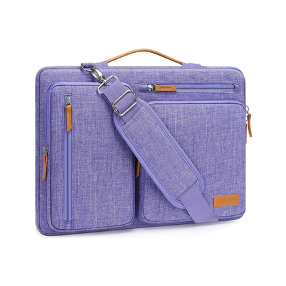 MOSISO 360 Protective Laptop Shoulder Bag,13-17.3 inch Computer Bags Compatible with MacBook Air M4 M3 M2 M1 2025-2018/Pro 13 2025-2016,Side Open Messenger Bag with 4 Zipper Pockets, Black iMosiso