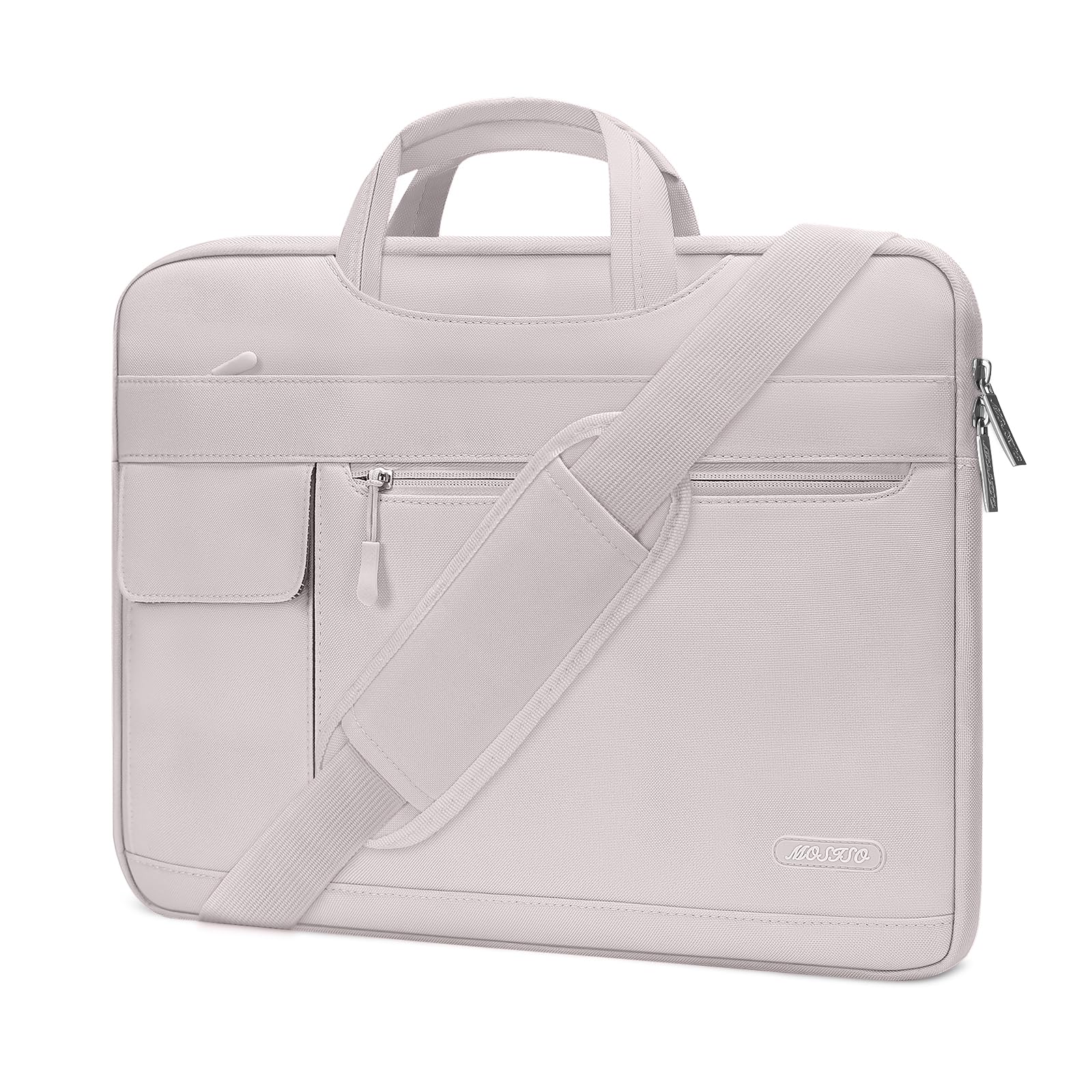 MOSISO Laptop Shoulder Bag Compatible with MacBook Air 13-16 inch M2 A2681 M1 A2337 A2179 A1932/Pro 13 M2 M1 A2338 A2251 A2289 A2159 A1989 A1706 A1708,Polyester Flapover Briefcase Sleeve Case iMosiso