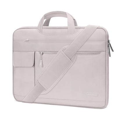 MOSISO Laptop Shoulder Bag Compatible with MacBook Air 13-16 inch M2 A2681 M1 A2337 A2179 A1932/Pro 13 M2 M1 A2338 A2251 A2289 A2159 A1989 A1706 A1708,Polyester Flapover Briefcase Sleeve Case iMosiso
