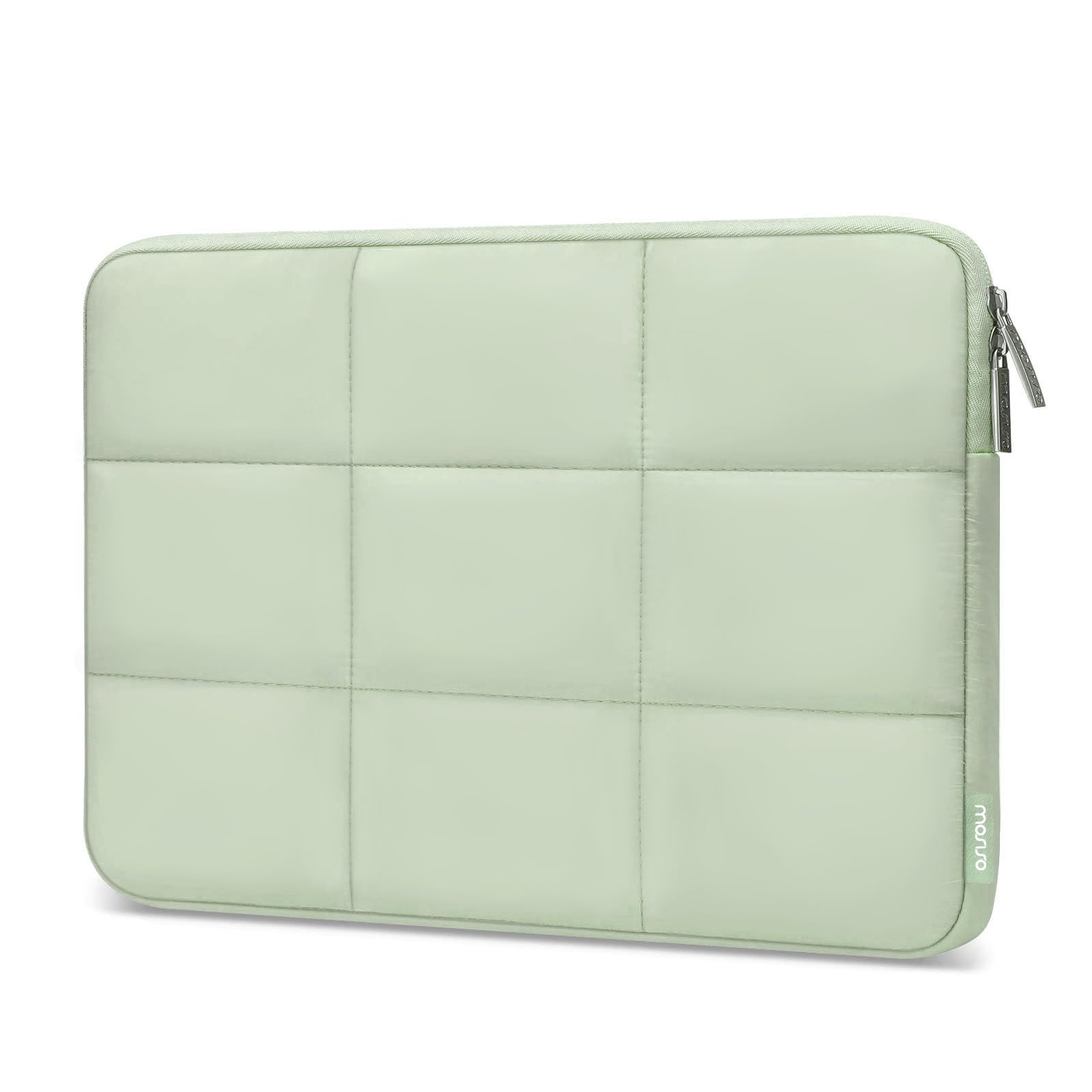 MOSISO 12.9 inch Tablet Sleeve Case for iPad Pro 13 M4 & iPad Air 13 | M3 M2 | iPad Pro 12.9 M2 M1 6/5th | with Magic Keyboard&Smart Keyboard Folio | Rectangle Quilted Puffy Carrying Case | Sand