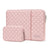 MOSISO 13-16 inch Laptop Case/Sleeve Compatible with MacBook Air M4-M1 | Compatible with MacBook Pro M2 M1 2025-2016 | Square Quilted Vertical Computer Bag | with Pocket & Small Case | Chalk Pink