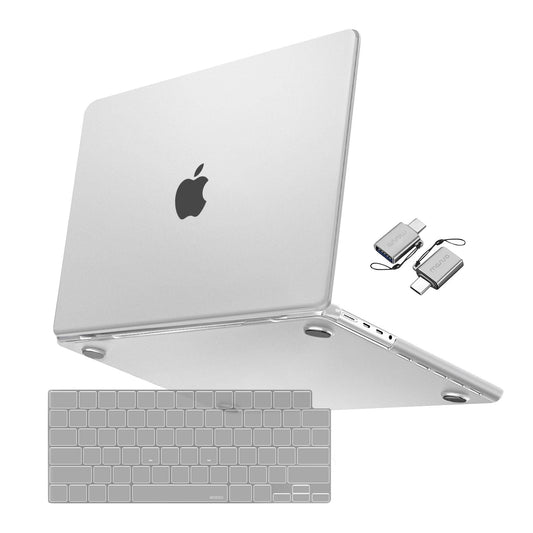 MOSISO Compatible with MacBook Pro 14 inch Case 2025-2021 M4 M3 M2 M1 A3112 A3185 A3401 A2918 A2992 A2779 A2442, Ultra-Thin Natural Original Color Hard Shell&Keyboard Cover&Type C, Frost Clear