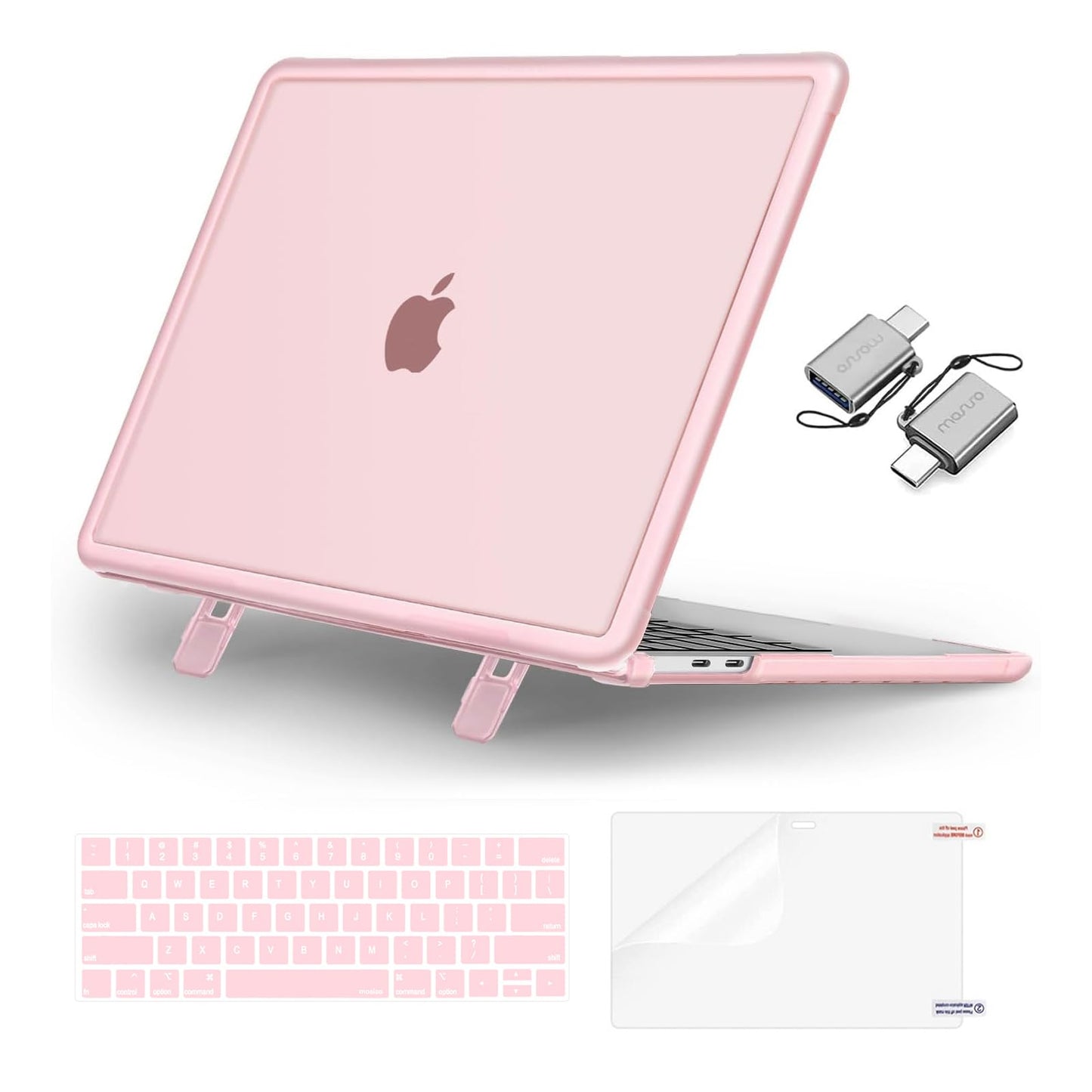 MOSISO Compatible with MacBook Pro 13 inch Case M2 2025-2016 A2338 M1 A2251 A2289 A2159 A1989 A1708 A1706, Heavy Duty Plastic Hard Case with Kickstand&Keyboard Skin&Screen Film&Type C, Teal Green