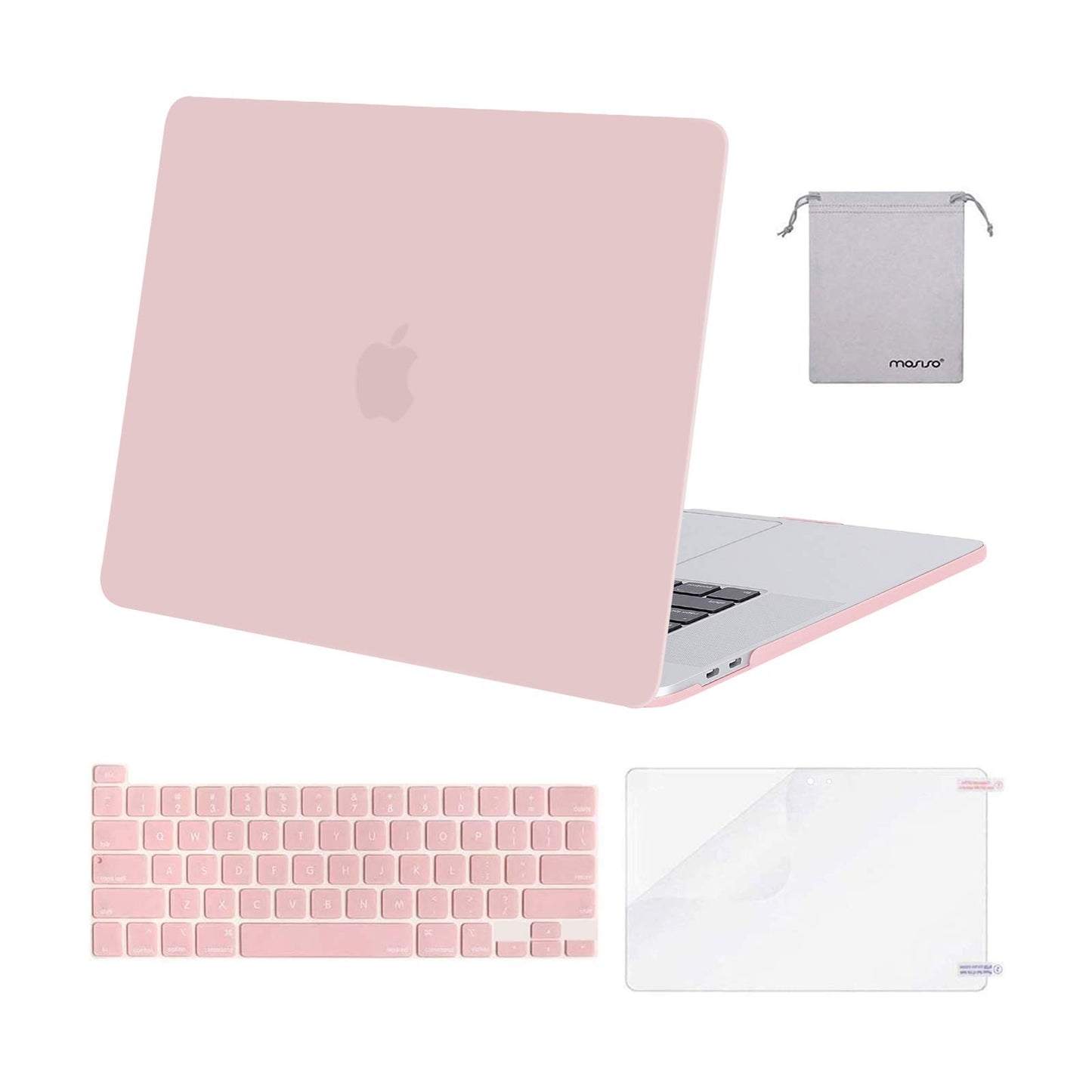 MOSISO Compatible with MacBook Pro 16 inch Case 2020 2019 Release A2141 with Touch Bar Touch ID, Protective Plastic Hard Shell Case & Keyboard Cover & Screen Protector & Storage Bag, Navy Blue