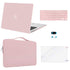 MOSISO Compatible with MacBook Air 13 inch Case (A1369 A1466, Older Version 2010-2017 Release), Plastic Hard Shell Case & Sleeve Bag & Keyboard Cover & Webcam Cover & Screen Protector, Rose Quartz