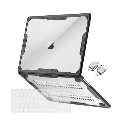MOSISO Compatible with MacBook Air 15 inch Case M5 2026 M4 M3 M2 2025-2023 A3448 A3241 A3114 A2941,Symmetric Geometric Heavy Duty Protective Hard Shell with TPU Bumper&Keyboard Skin&Type C