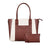 MOSISO Laptop Tote Bag for Women, 15.6 inch PU Leather Work Bag with Double Weave Strips & Clutch Purse, Waterproof Computer Briefcase Shoulder Handbag for Business Office, Brown