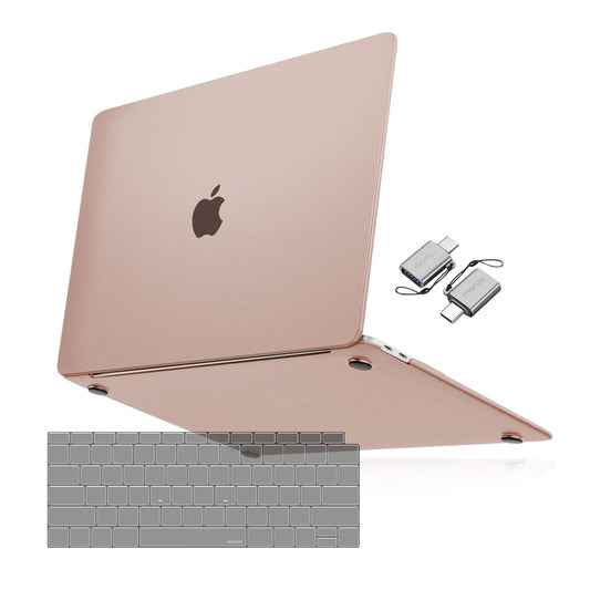 MOSISO Compatible with MacBook Air 13 inch Case 2022 2021 2020 2019 2018 A2337 M1 A2179 A1932, Ultra-Thin Natural Original Color Plastic Hard Shell Case&Keyboard Cover&Type C Adapter, Space Gray