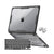 MOSISO Compatible with MacBook Air 15 inch Case 2025 2024 2023 Release M4 A3241 M3 A3114 M2 A2941, Symmetric Geometric Heavy Duty Plastic Hard Shell with TPU Bumper&Keyboard Cover&Type C, Black