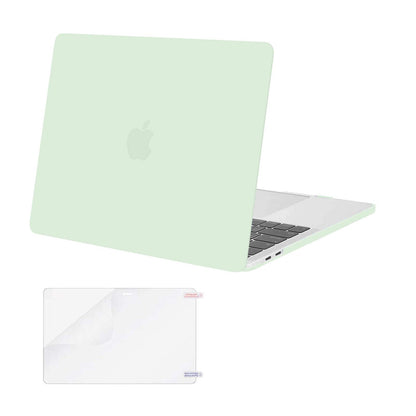 MOSISO Compatible with MacBook Pro 13 inch Case M2 2025, 2024, 2023, 2022-2016 A2338 M1 A2251 A2289 A2159 A1989 A1708 A1706 with/Without Touch Bar, Plastic Hard Shell&Screen Protector, Rose Quartz