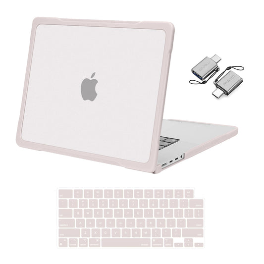MOSISO Compatible with MacBook Pro 16 inch Case 2025-2021 M4 M3 M2 M1 A3403 A3186 A2991 A2780 A2485, Soft TPU Bumper Anti-Scratch&Anti-Fingerprint Hard Shell Case&Keyboard Film&Type C, Khaki