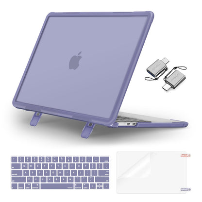 MOSISO Compatible with MacBook Pro 13 inch Case M2 2025-2016 A2338 M1 A2251 A2289 A2159 A1989 A1708 A1706, Heavy Duty Plastic Hard Case with Kickstand&Keyboard Skin&Screen Film&Type C, Teal Green