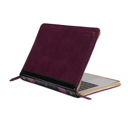 MOSISO Laptop Sleeve Case Compatible with MacBook Air 13 inch M4 A3240 M3 A3113 M2 A2681 M1 A2337 A2179 A1932 2025-2018/Pro 13 inch M2 M1 2025-2016, PU Leather Vintage Portfolio Cover, Black