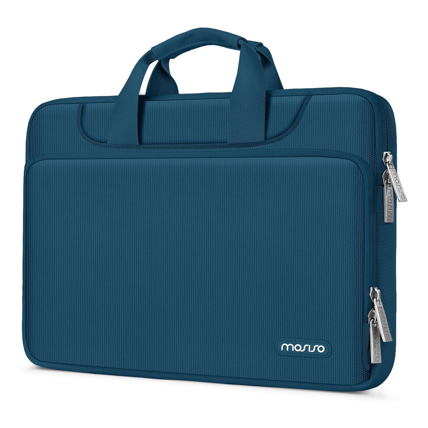 MOSISO 360 Protective Laptop Sleeve for MacBook Air/Pro 13-16 inch | Compatible with MacBook Pro 14 inch M4 M3 M2 M1 2024-2021 | Matching Color Sleeve Bag with Belt | Black