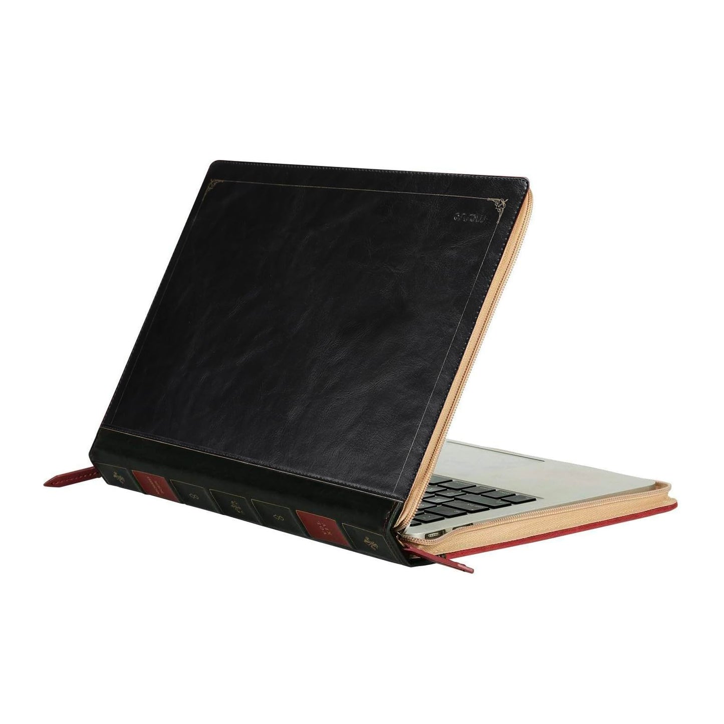 MOSISO Compatible with MacBook Air 15 inch 2025 2024 2023 M4 M3 M2/Pro 15 inch Case A1990 A1707 2019-2016, PU Leather Laptop Sleeve Vintage Retro Zippered Portfolio Protective Case Cover, Brown