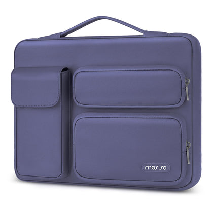 MOSISO 360 Protective Laptop Case 13.3 inch, 13-13.3 inch Laptop Sleeve Compatible with MacBook Air/Pro 13 / Pro 14, HP Dell ASUS Lenovo,Side Open Bag with 2 Raised&1 Flapover Pockets
