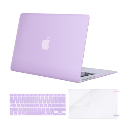 MOSISO Plastic Hard Shell Case & Keyboard Cover Skin & Screen Protector Only Compatible with MacBook Air 11 inch (Models: A1370 & A1465), Rose Quartz