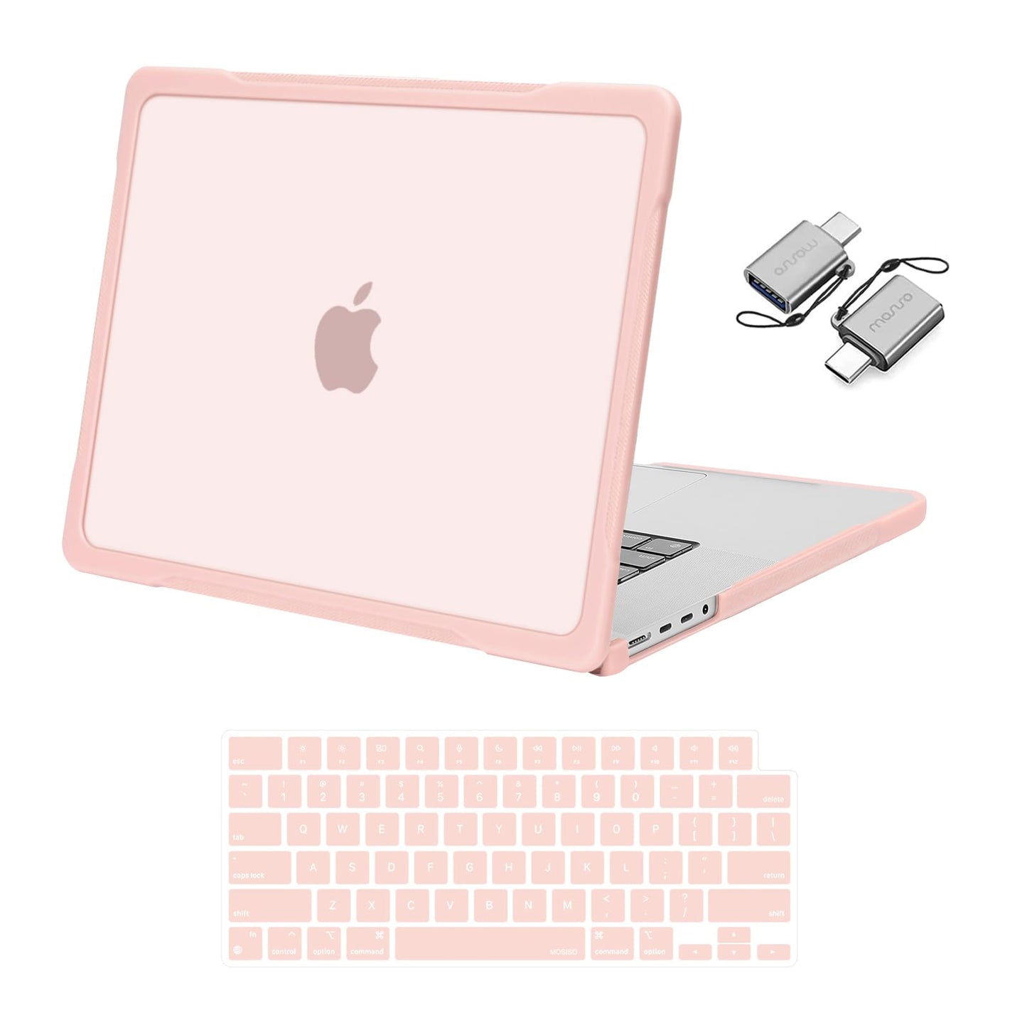 MOSISO Compatible with MacBook Pro 16 inch Case 2025-2021 M4 M3 M2 M1 A3403 A3186 A2991 A2780 A2485, Soft TPU Bumper Anti-Scratch&Anti-Fingerprint Hard Shell Case&Keyboard Film&Type C, Khaki