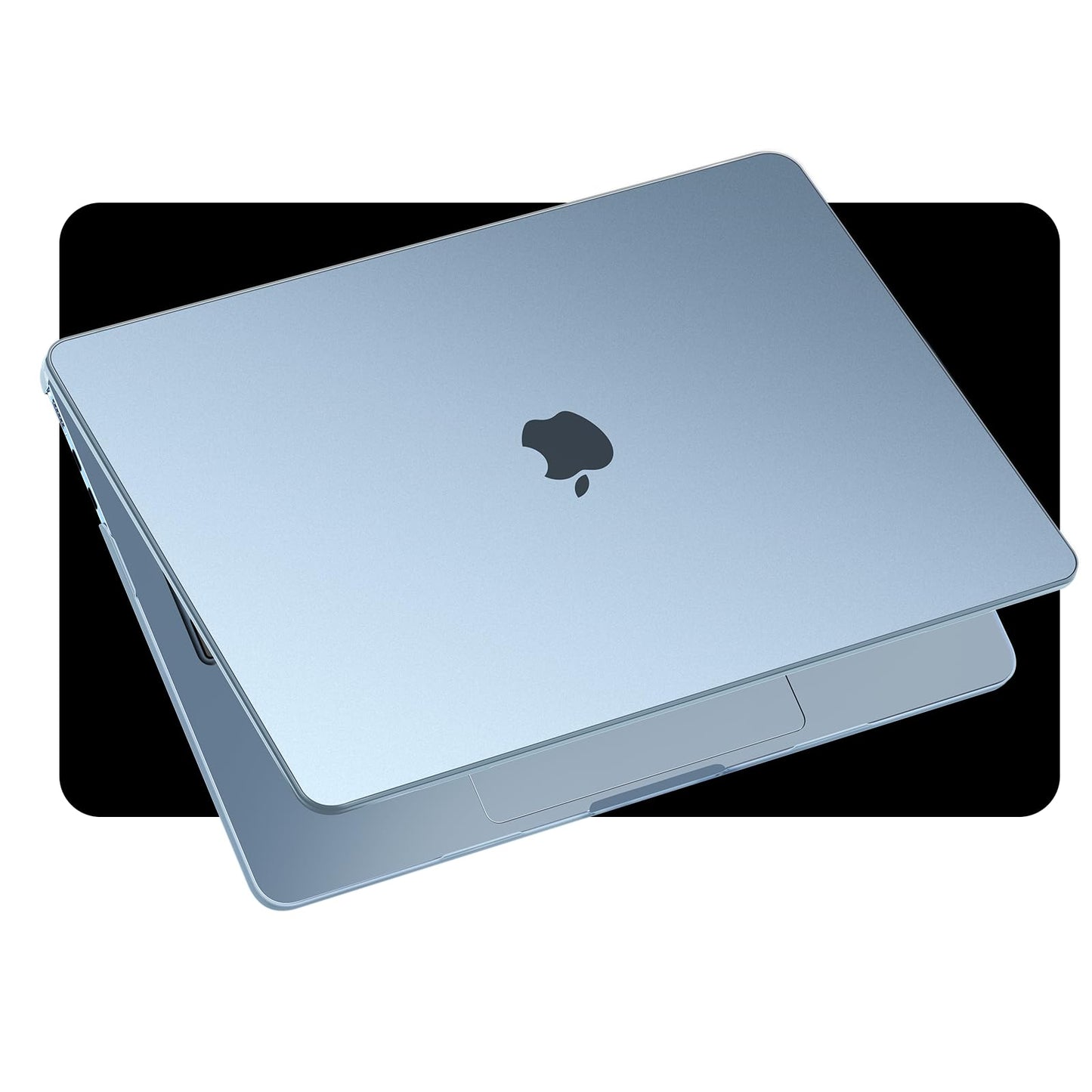 MOSISO Compatible with MacBook Air 15 inch Case 2025 2024 2023 Release M4 A3241 M3 A3114 M2 A2941 with Touch ID, Ultra-Thin Natural Original Color Plastic Hard Shell Case Cover, Midnight Clear