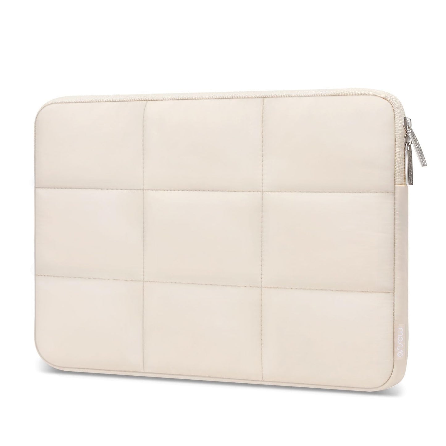 MOSISO 12.9 inch Tablet Sleeve Case for iPad Pro 13 M4 & iPad Air 13 | M3 M2 | iPad Pro 12.9 M2 M1 6/5th | with Magic Keyboard&Smart Keyboard Folio | Rectangle Quilted Puffy Carrying Case | Sand