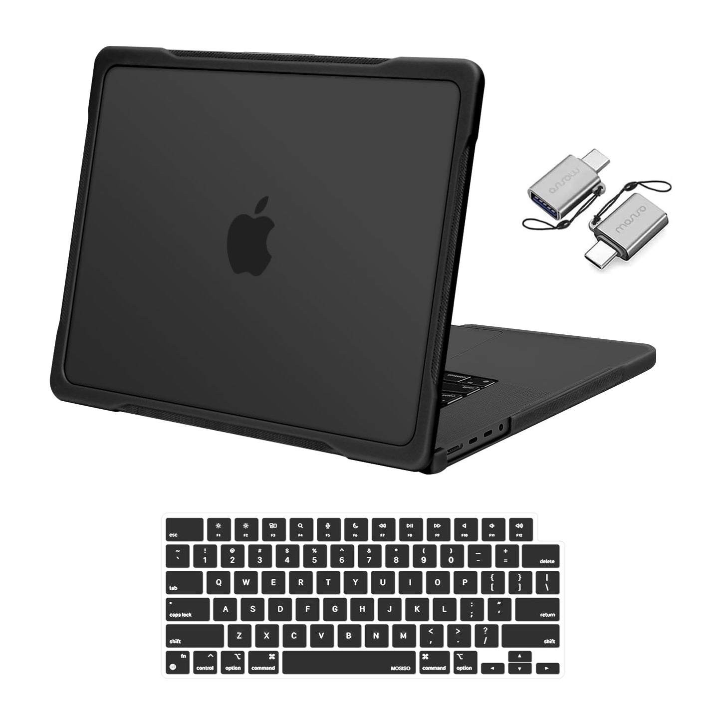 MOSISO Compatible with MacBook Pro 16 inch Case 2025-2021 M4 M3 M2 M1 A3403 A3186 A2991 A2780 A2485, Soft TPU Bumper Anti-Scratch&Anti-Fingerprint Hard Shell Case&Keyboard Film&Type C, Khaki