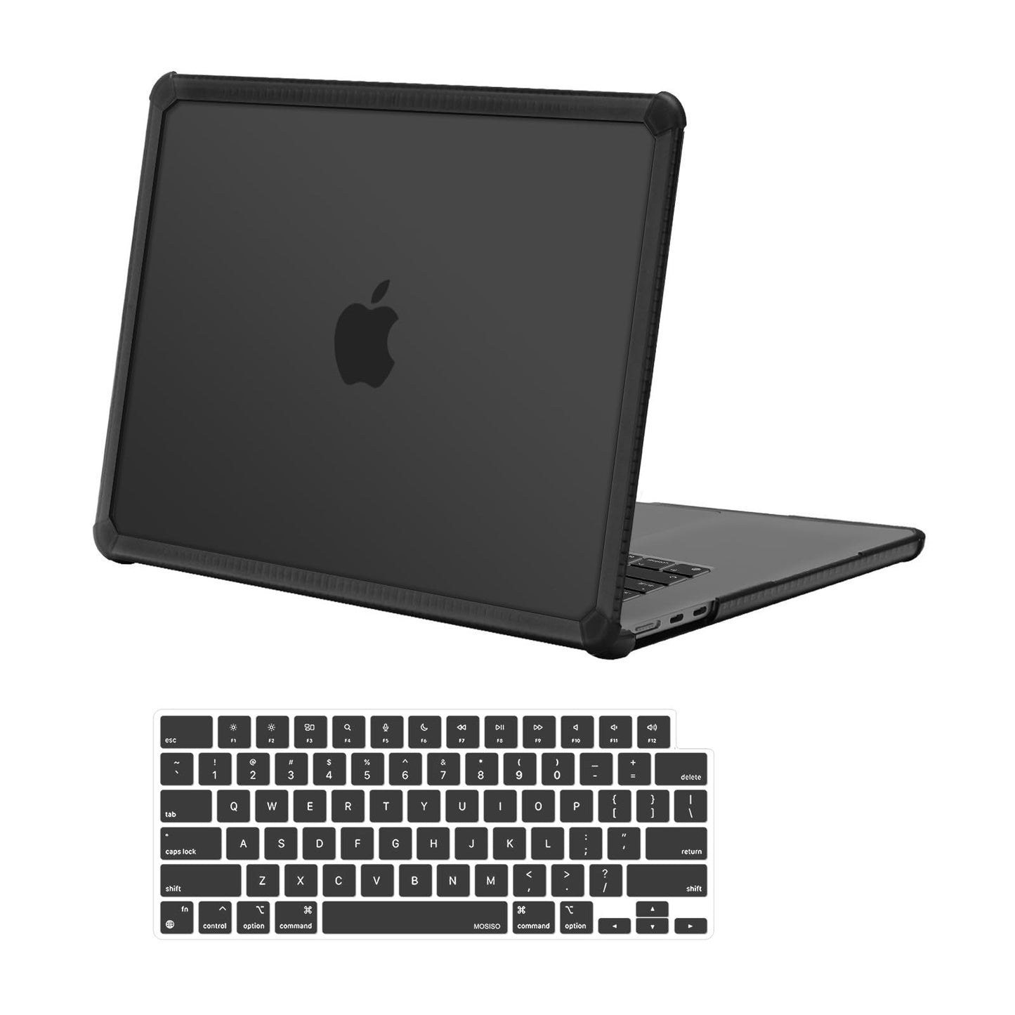 MOSISO Compatible with MacBook Air 15 inch Case 2025 2024 2023 Release M4 A3241 M3 A3114 M2 A2941, Anti-Cracking&Anti-Fingerprint Heavy Duty Hard Shell with TPU Bumper&Keyboard Cover, Emerald Green