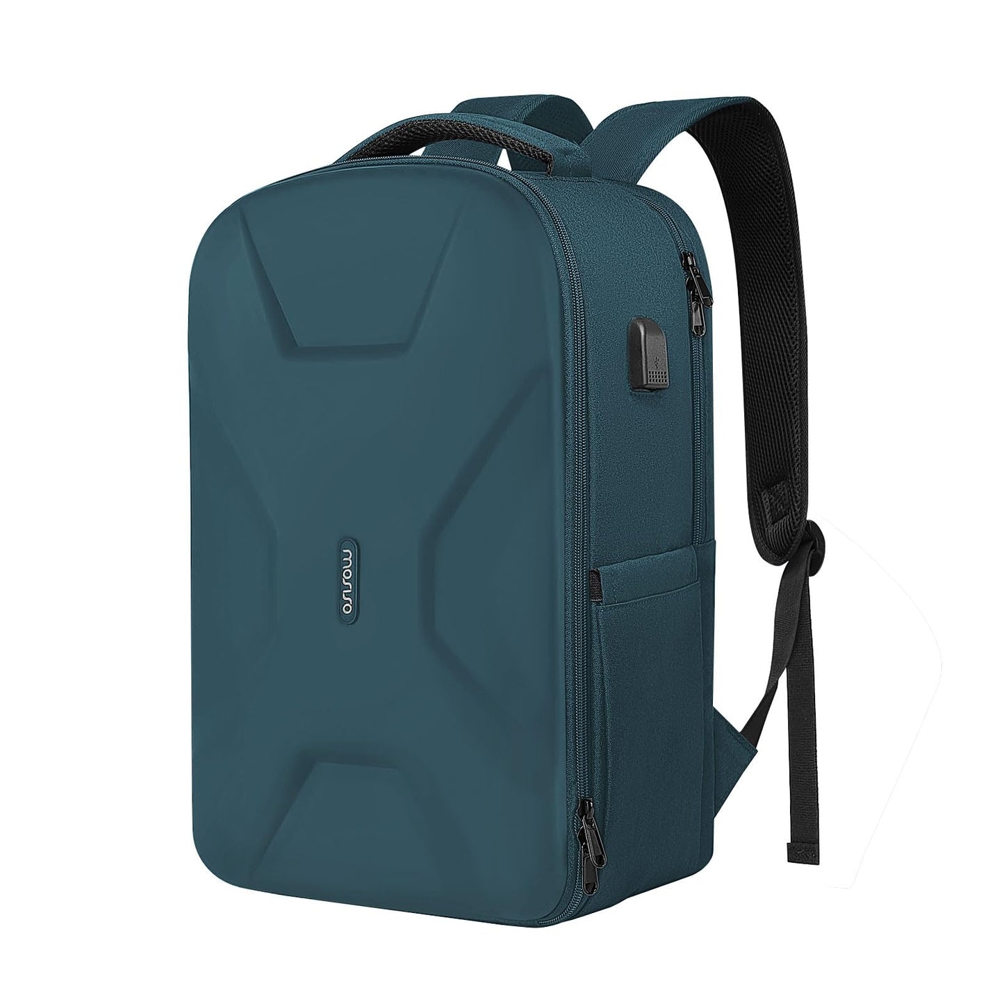 MOSISO 15.6-16 inch 35L Laptop Backpack with USB Charging Port for Women Men, Waterproof Hardshell Travel Business Computer Bag, Anti-Theft Daypack with Luggage Strap, Beige iMosiso