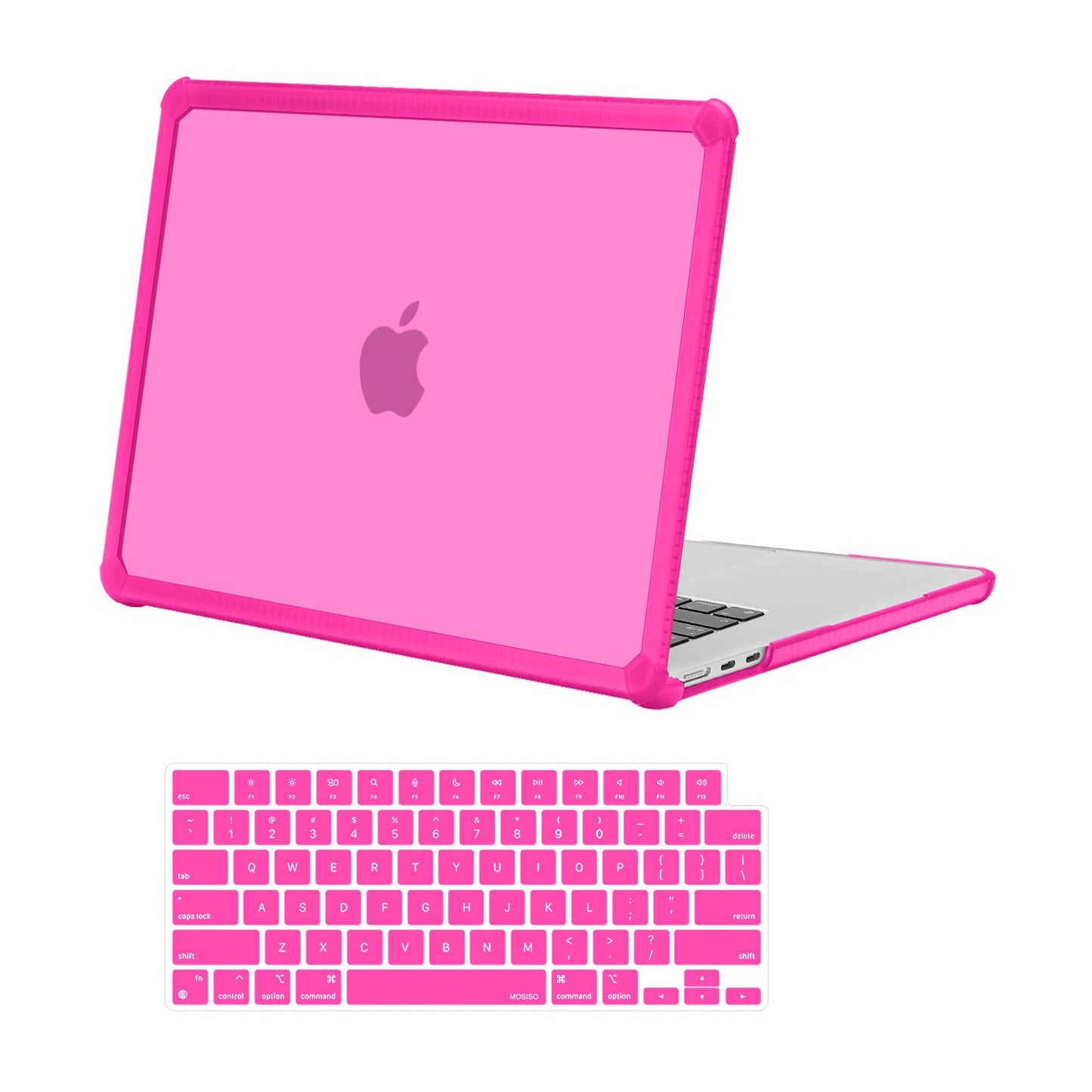 MOSISO Compatible with MacBook Air 15 inch Case 2025 2024 2023 Release M4 A3241 M3 A3114 M2 A2941, Anti-Cracking&Anti-Fingerprint Heavy Duty Hard Shell with TPU Bumper&Keyboard Cover, Emerald Green