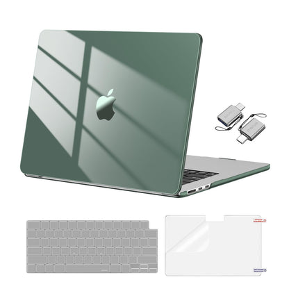 MOSISO Compatible with MacBook Air 13 inch Case 2025-2022 M4 A3240 M3 A3113 M2 A2681,Surpass Natural Beauty Hard Shell&Keyboard Cover&Screen Film&Type C for MacBook Air 13.6 inch Case, Crystal Clear