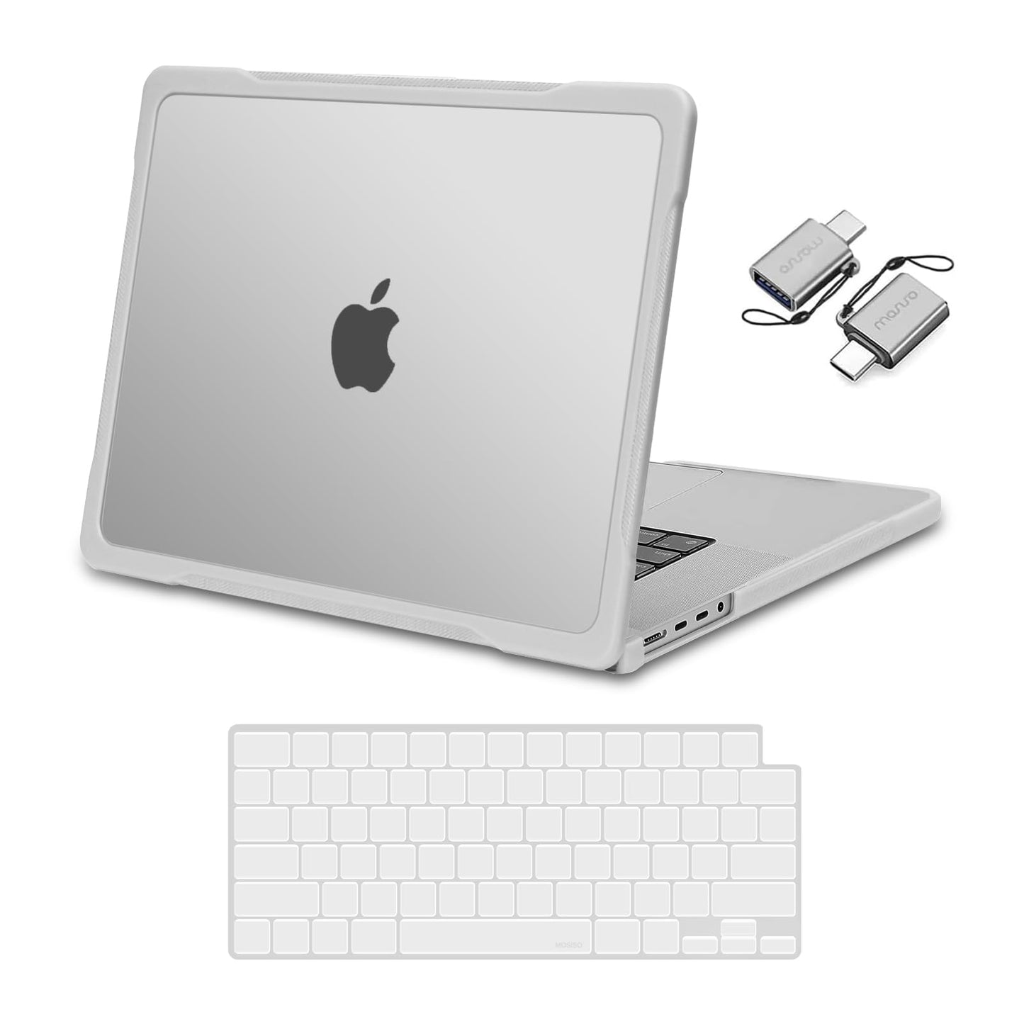 MOSISO Compatible with MacBook Pro 16 inch Case 2025-2021 M4 M3 M2 M1 A3403 A3186 A2991 A2780 A2485, Soft TPU Bumper Anti-Scratch&Anti-Fingerprint Hard Shell Case&Keyboard Film&Type C, Khaki