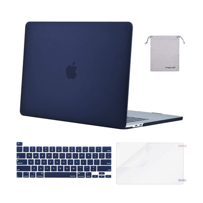 MOSISO Compatible with MacBook Pro 16 inch Case 2020 2019 Release A2141 with Touch Bar Touch ID, Protective Plastic Hard Shell Case & Keyboard Cover & Screen Protector & Storage Bag, Navy Blue