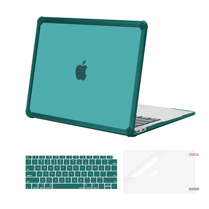 MOSISO Compatible with MacBook Air 13 inch Case 2022-2018 Release A2337 M1 A2179 A1932, Anti-Cracking Heavy Duty Plastic Hard Shell Case with TPU Bumper&Keyboard Cover&Screen Film, Pink