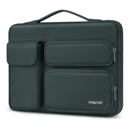 MOSISO 360 Protective Laptop Case 13.3 inch, 13-13.3 inch Laptop Sleeve Compatible with MacBook Air/Pro 13 / Pro 14, HP Dell ASUS Lenovo,Side Open Bag with 2 Raised&1 Flapover Pockets