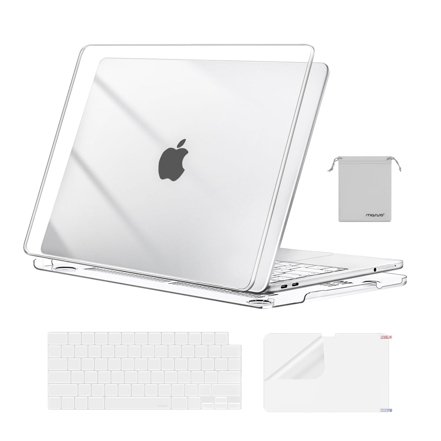 MOSISO Compatible with MacBook Neo Case 13 inch 2026 Release Model A3404 with A18 Pro Chip, 4 in 1 Kit Precision Fit Crack & Scratch Resistant Protective Hard Shell Case Cover, Crystal Clear