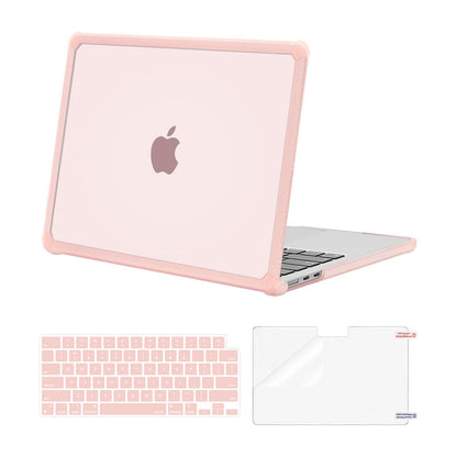 MOSISO Compatible with MacBook Air 13 inch Case 2025 2024 2023 2022 M4 A3240 M3 A3113 M2 A2681,Anti-Cracking Heavy Duty TPU Bumper Hard Case&Keyboard Skin&ScreenFilm for MacBook Air 13.6,Emerald Green