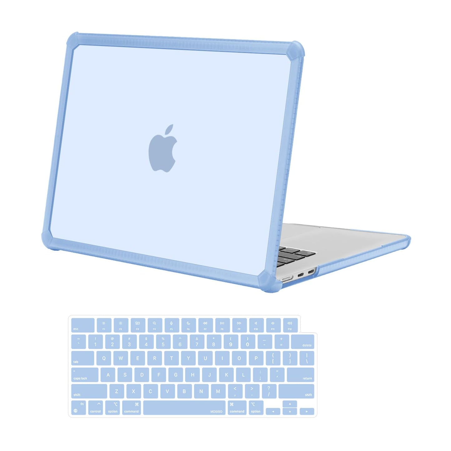 MOSISO Compatible with MacBook Air 15 inch Case 2025 2024 2023 Release M4 A3241 M3 A3114 M2 A2941, Anti-Cracking&Anti-Fingerprint Heavy Duty Hard Shell with TPU Bumper&Keyboard Cover, Emerald Green