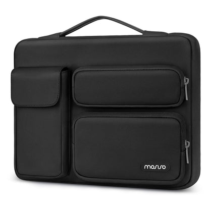 MOSISO 360 Protective Laptop Case 13.3 inch, 13-13.3 inch Laptop Sleeve Compatible with MacBook Air/Pro 13 / Pro 14, HP Dell ASUS Lenovo,Side Open Bag with 2 Raised&1 Flapover Pockets