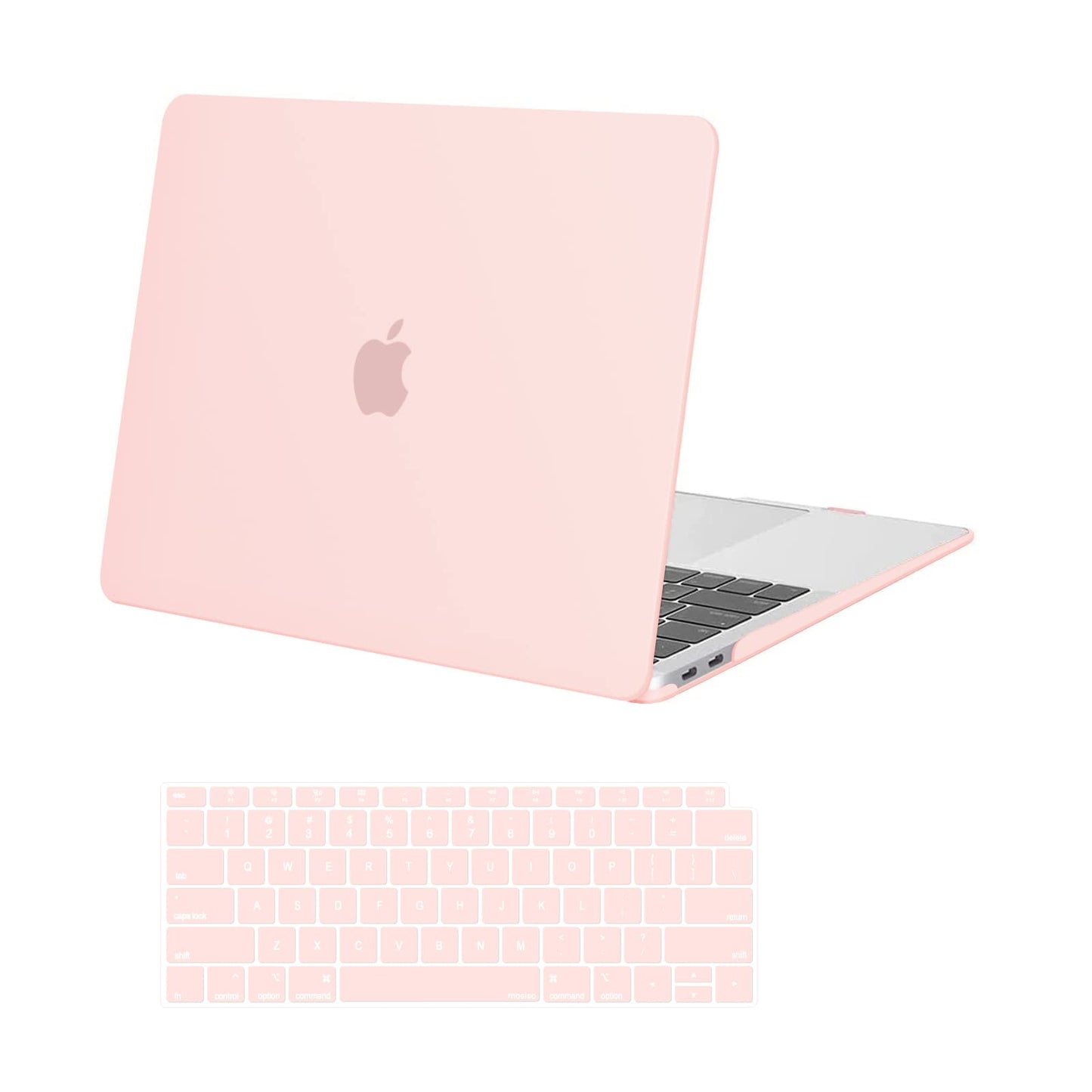 MOSISO Compatible with MacBook Air 13 inch Case 2022 2021 2020 2019 2018 Release A2337 M1 A2179 A1932 Touch ID, Plastic Hard Shell Cover&Keyboard Cover for MacBook Air 13.3 inch Case, Black