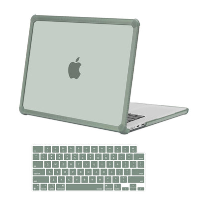 MOSISO Compatible with MacBook Air 15 inch Case 2025 2024 2023 Release M4 A3241 M3 A3114 M2 A2941, Anti-Cracking&Anti-Fingerprint Heavy Duty Hard Shell with TPU Bumper&Keyboard Cover, Emerald Green