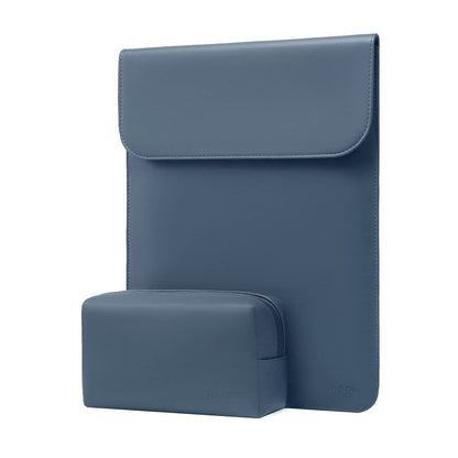 MOSISO Laptop Case 13 inch, 13 inch Laptop Sleeve Compatible with MacBook Air M4 M3 M2 M1 2025-2018 / Pro M2 M1 2025-2016, Faux Suede Leather Case with Small Bag, Baby Blue