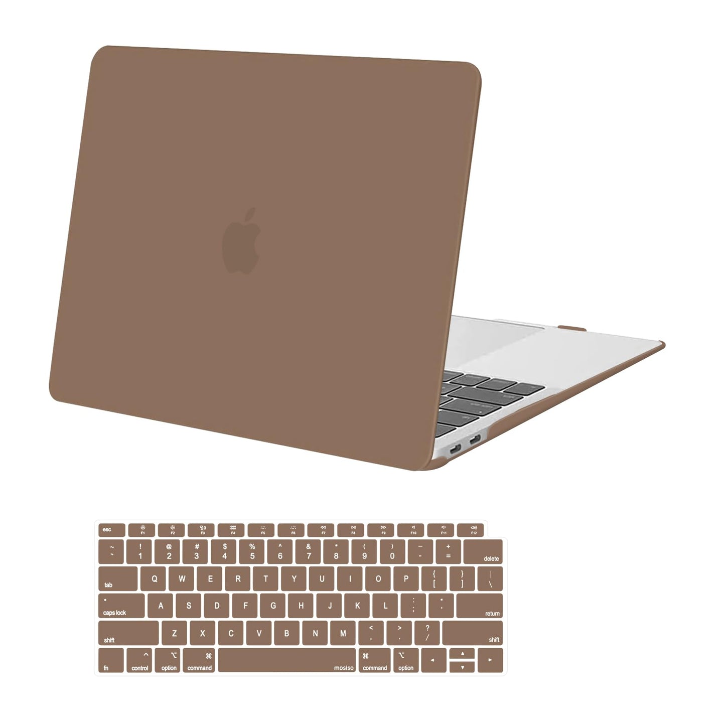 MOSISO Compatible with MacBook Air 13 inch Case 2022 2021 2020 2019 2018 Release A2337 M1 A2179 A1932 Touch ID, Plastic Hard Shell Cover&Keyboard Cover for MacBook Air 13.3 inch Case, Black